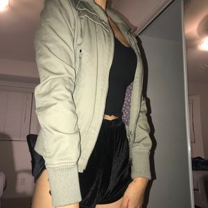 Green bomber jacket